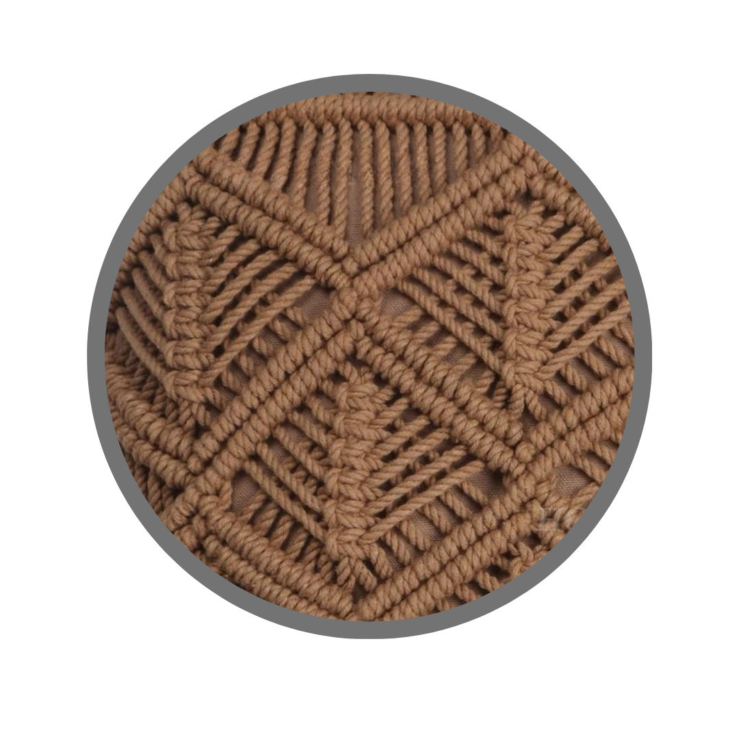 Intricate Macrame Throw Pillow Cover